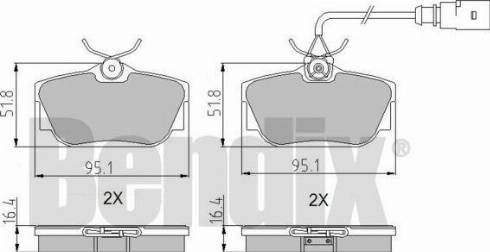 BENDIX 510397 - Гальмівні колодки, дискові гальма avtolavka.club