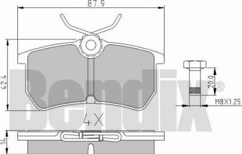 BENDIX 510344 - Гальмівні колодки, дискові гальма avtolavka.club