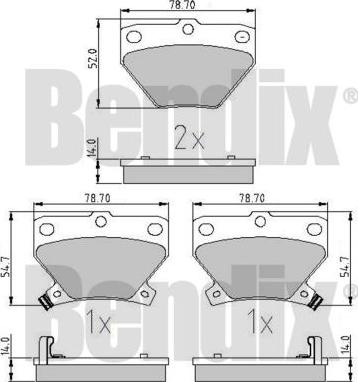 BENDIX 510359 - Гальмівні колодки, дискові гальма avtolavka.club
