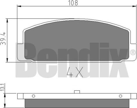 BENDIX 510360 - Гальмівні колодки, дискові гальма avtolavka.club