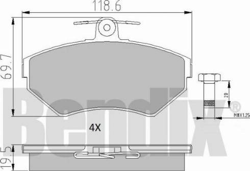 BENDIX 510317 - Гальмівні колодки, дискові гальма avtolavka.club