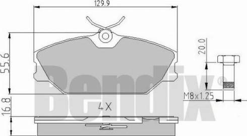 BENDIX 510389 - Гальмівні колодки, дискові гальма avtolavka.club