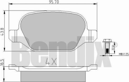 BENDIX 510387 - Гальмівні колодки, дискові гальма avtolavka.club