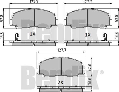 BENDIX 510330 - Гальмівні колодки, дискові гальма avtolavka.club