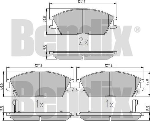 BENDIX 510320 - Гальмівні колодки, дискові гальма avtolavka.club