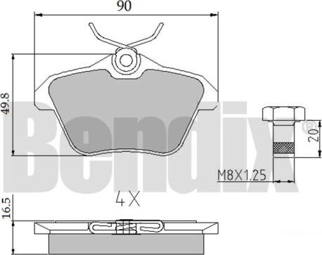 BENDIX 510323 - Гальмівні колодки, дискові гальма avtolavka.club