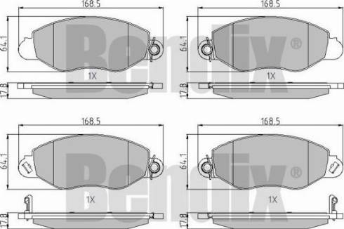 BENDIX 510373 - Гальмівні колодки, дискові гальма avtolavka.club