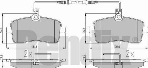 BENDIX 510249 - Гальмівні колодки, дискові гальма avtolavka.club