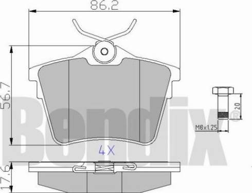 BENDIX 510251 - Гальмівні колодки, дискові гальма avtolavka.club