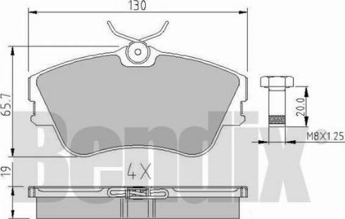 BENDIX 510264 - Гальмівні колодки, дискові гальма avtolavka.club