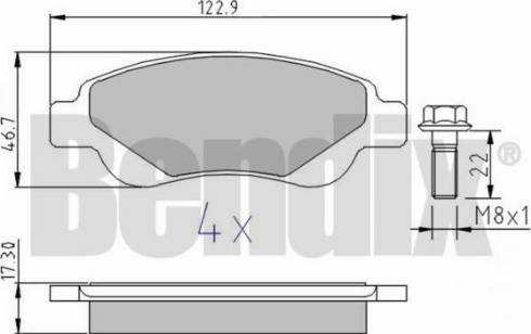 BENDIX 510215 - Гальмівні колодки, дискові гальма avtolavka.club