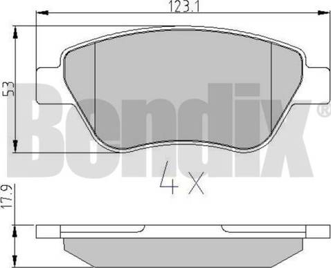 BENDIX 510211 - Гальмівні колодки, дискові гальма avtolavka.club