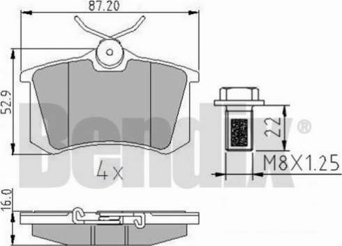 BENDIX 510225 - Гальмівні колодки, дискові гальма avtolavka.club