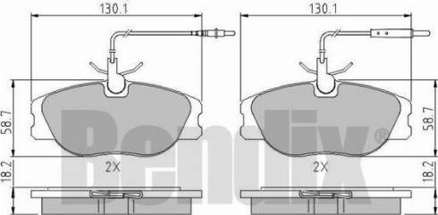 BENDIX 510274 - Гальмівні колодки, дискові гальма avtolavka.club