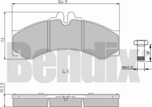 BENDIX 510271 - Гальмівні колодки, дискові гальма avtolavka.club