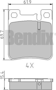 BENDIX 510278 - Гальмівні колодки, дискові гальма avtolavka.club