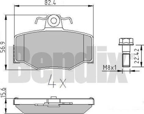 BENDIX 510277 - Гальмівні колодки, дискові гальма avtolavka.club