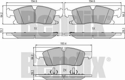 BENDIX 510793 - Гальмівні колодки, дискові гальма avtolavka.club