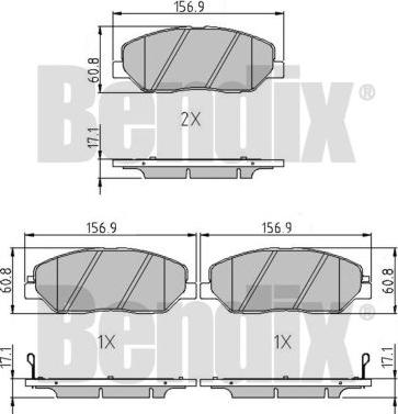 BENDIX 510746 - Гальмівні колодки, дискові гальма avtolavka.club