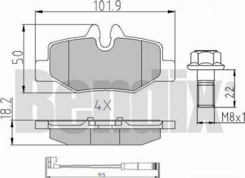 BENDIX 510742 - Гальмівні колодки, дискові гальма avtolavka.club