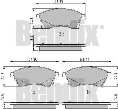 BENDIX 510759 - Гальмівні колодки, дискові гальма avtolavka.club