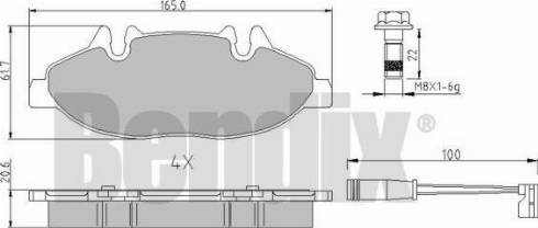 BENDIX 510706 - Гальмівні колодки, дискові гальма avtolavka.club