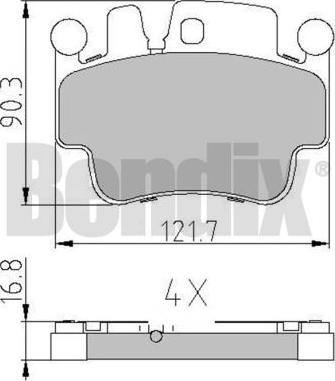 BENDIX 510710 - Гальмівні колодки, дискові гальма avtolavka.club