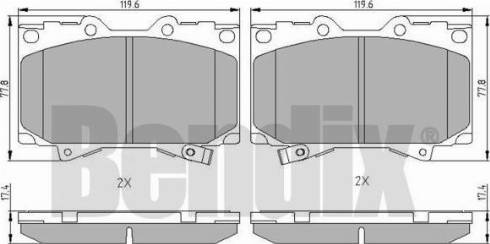 BENDIX 510735 - Гальмівні колодки, дискові гальма avtolavka.club