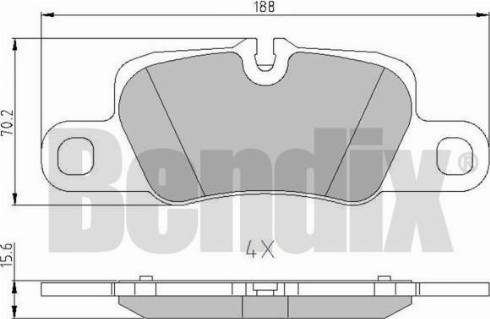 BENDIX 510737 - Гальмівні колодки, дискові гальма avtolavka.club