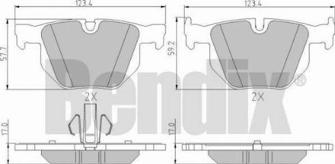 BENDIX 510771 - Гальмівні колодки, дискові гальма avtolavka.club