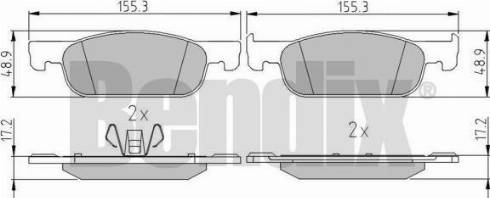 BENDIX 511411 - Гальмівні колодки, дискові гальма avtolavka.club