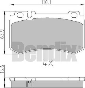 BENDIX 511047 - Гальмівні колодки, дискові гальма avtolavka.club