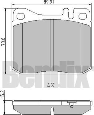 BENDIX 511006 - Гальмівні колодки, дискові гальма avtolavka.club