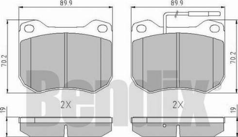 BENDIX 511008 - Гальмівні колодки, дискові гальма avtolavka.club