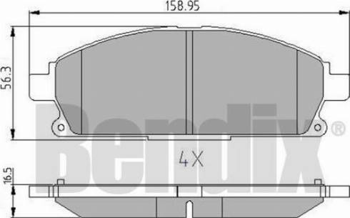 BENDIX 511039 - Гальмівні колодки, дискові гальма avtolavka.club