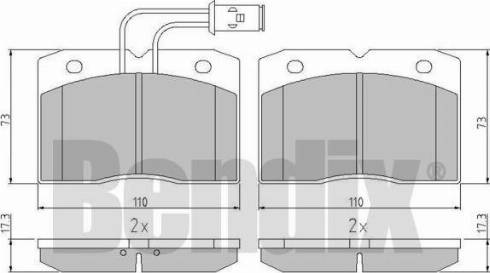 BENDIX 511030 - Гальмівні колодки, дискові гальма avtolavka.club