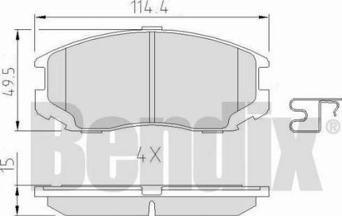 BENDIX 511026 - Гальмівні колодки, дискові гальма avtolavka.club