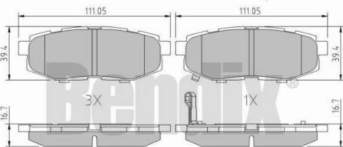 BENDIX 511162 - Гальмівні колодки, дискові гальма avtolavka.club