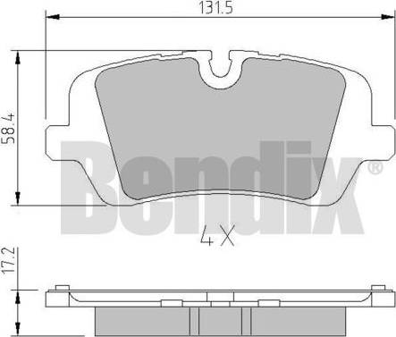 BENDIX 511126 - Гальмівні колодки, дискові гальма avtolavka.club