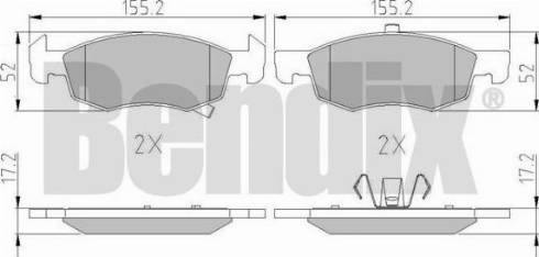 BENDIX 511267 - Гальмівні колодки, дискові гальма avtolavka.club