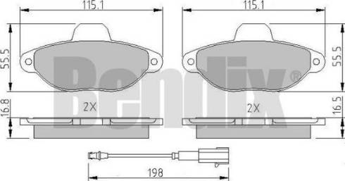 BENDIX 511203 - Гальмівні колодки, дискові гальма avtolavka.club