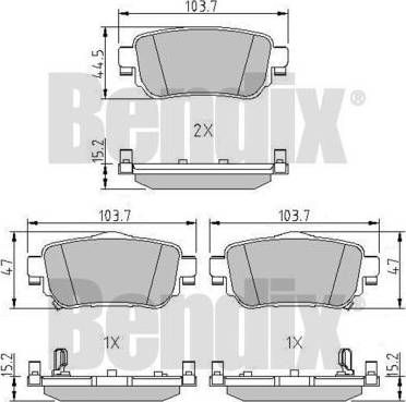 BENDIX 511230 - Гальмівні колодки, дискові гальма avtolavka.club