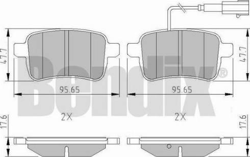 BENDIX 511225 - Гальмівні колодки, дискові гальма avtolavka.club