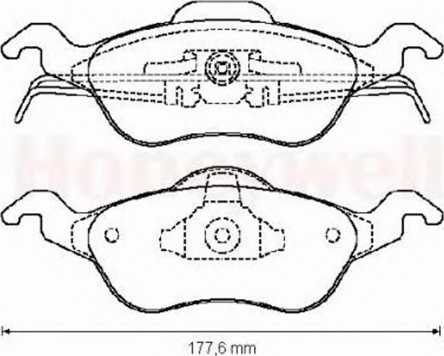 BENDIX 571967X - Гальмівні колодки, дискові гальма avtolavka.club