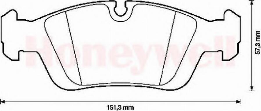 BENDIX 571411X - Гальмівні колодки, дискові гальма avtolavka.club