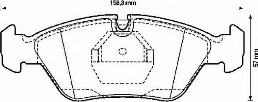 BENDIX 571529B - Гальмівні колодки, дискові гальма avtolavka.club