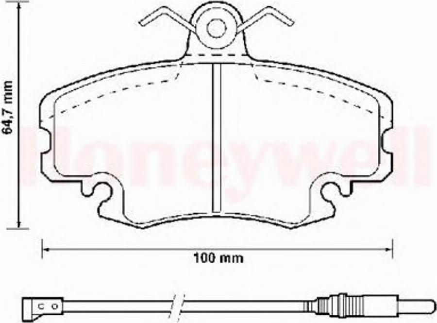 BENDIX 571526X - Гальмівні колодки, дискові гальма avtolavka.club