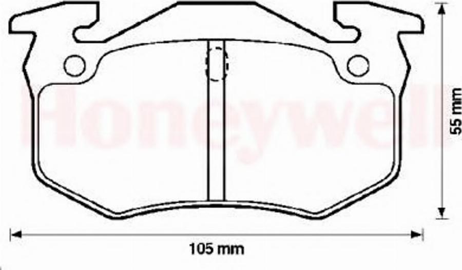 BENDIX 571334X - Гальмівні колодки, дискові гальма avtolavka.club