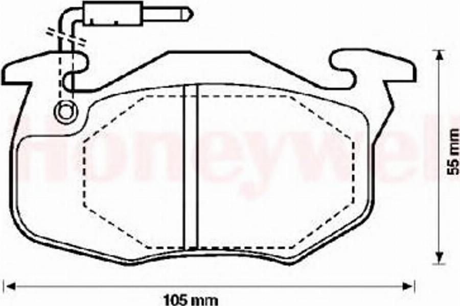 BENDIX 571332B - Гальмівні колодки, дискові гальма avtolavka.club