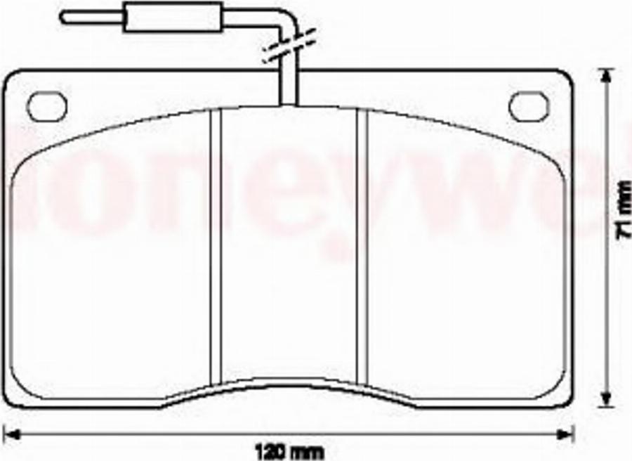 BENDIX 571321B - Гальмівні колодки, дискові гальма avtolavka.club